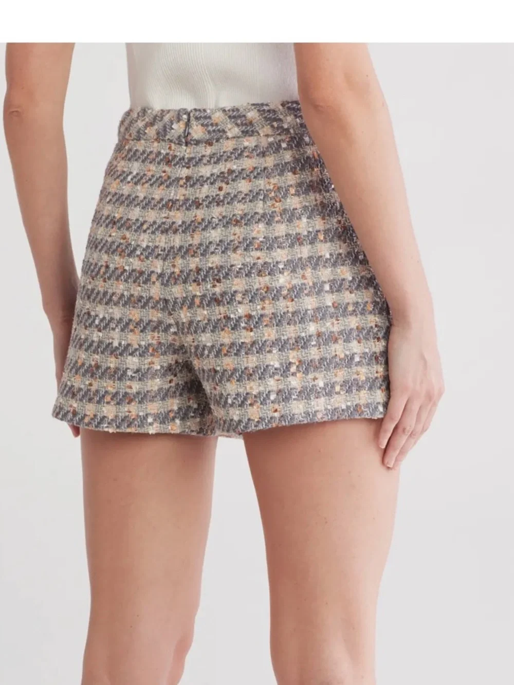 New! L'AGENCE Ashton Tweed Shorts